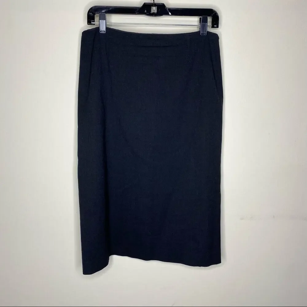 Ralph Lauren Purple Label Tag Pencil Skirt Wool Spandex Career Wear Zip Gray - Picture 2 of 8